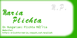 maria plichta business card